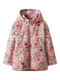 Casaco Impermeável Menina Floral com Capuz