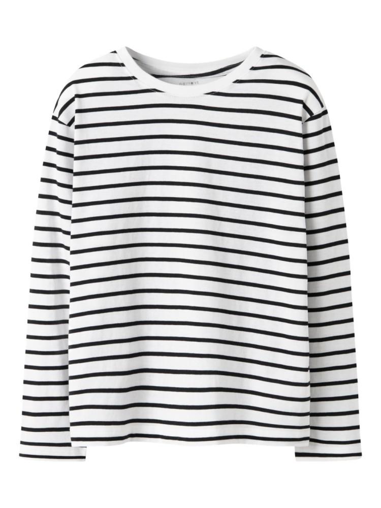 T-shirt Menina Manga Comprida às Riscas