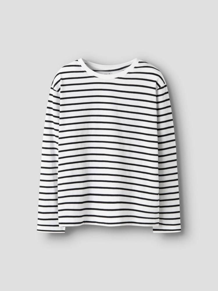 T-shirt Menina Manga Comprida às Riscas