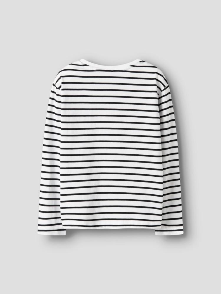 T-shirt Menina Manga Comprida às Riscas