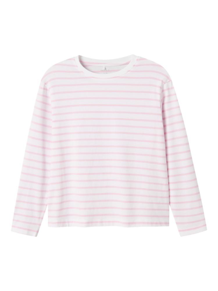 T-shirt Menina Manga Comprida às Riscas