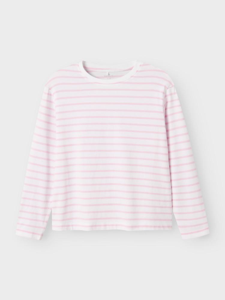 T-shirt Menina Manga Comprida às Riscas