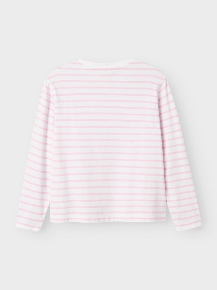T-shirt Menina Manga Comprida às Riscas
