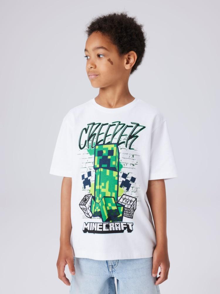 T-shirt Menino Minecraft Creeper