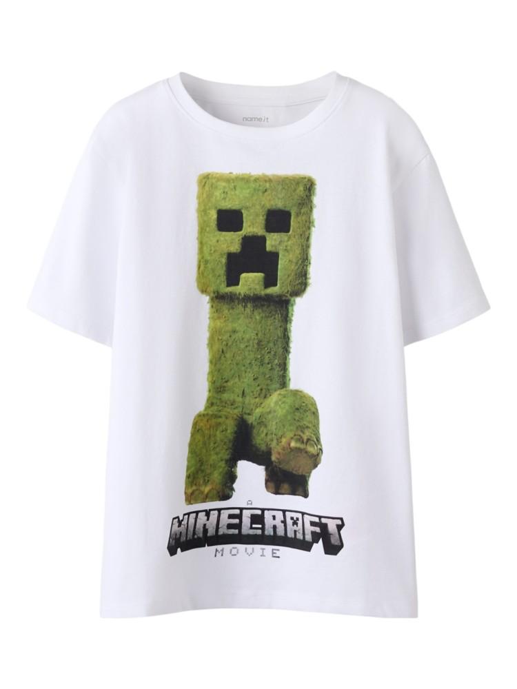 T-shirt Menino Minecraft Branca