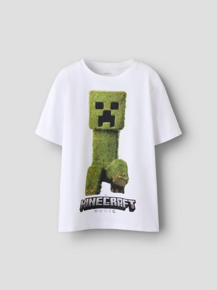 T-shirt Menino Minecraft Branca