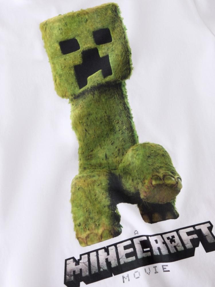 T-shirt Menino Minecraft Branca