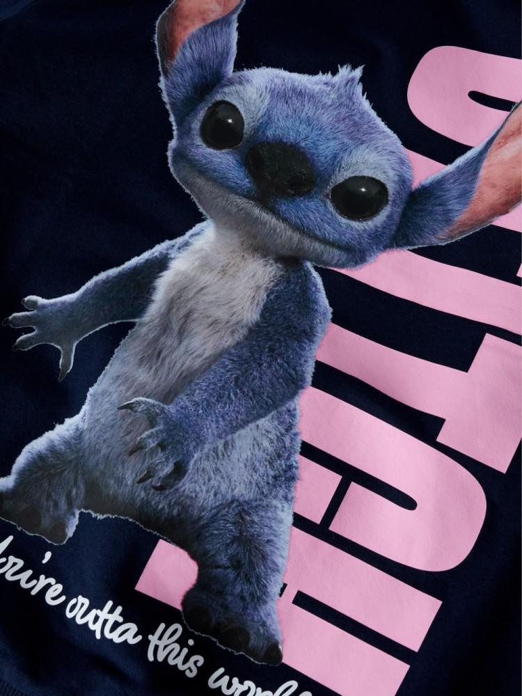 Sweatshirt Menina com Capuz Stitch Disney