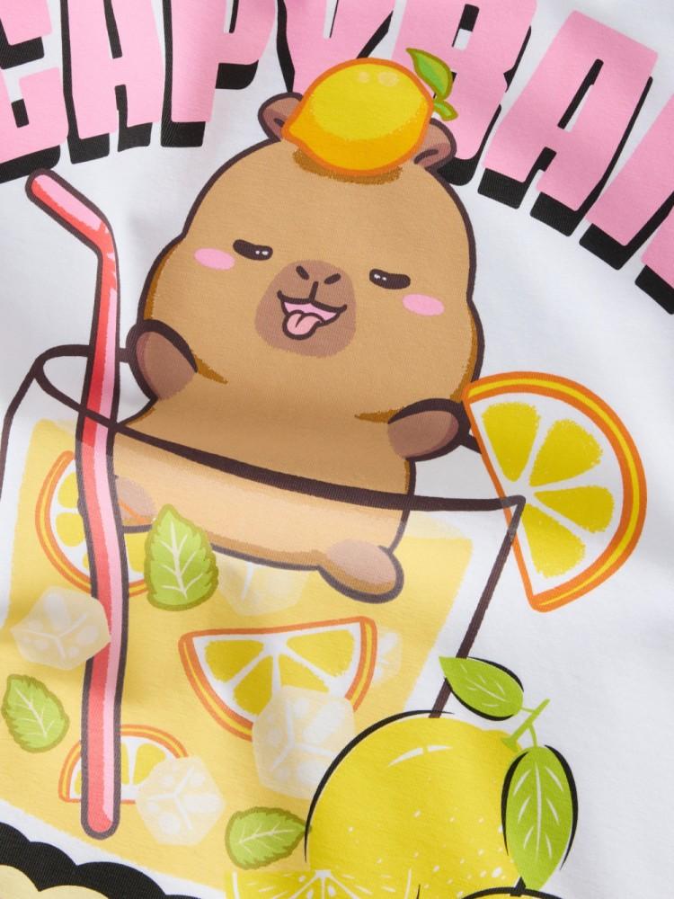 T-shirt Menina Capyvara Lemonade