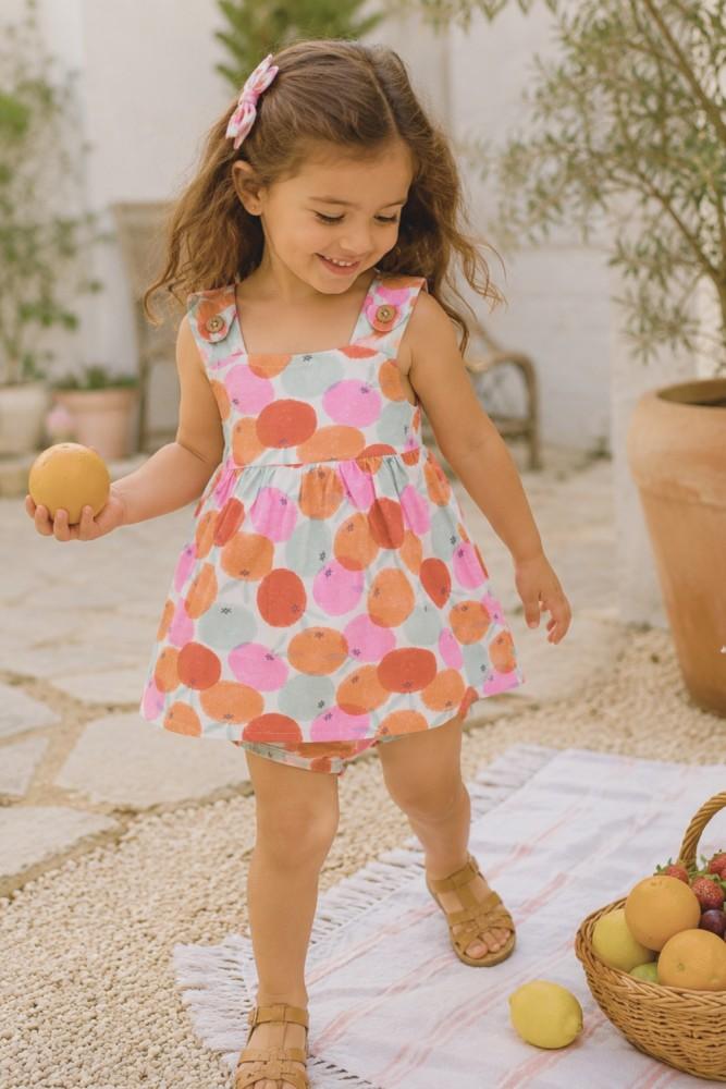 Vestido Menina Frutinhas de Verão