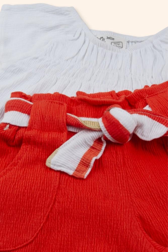 Conjunto  Menina Verão Coral