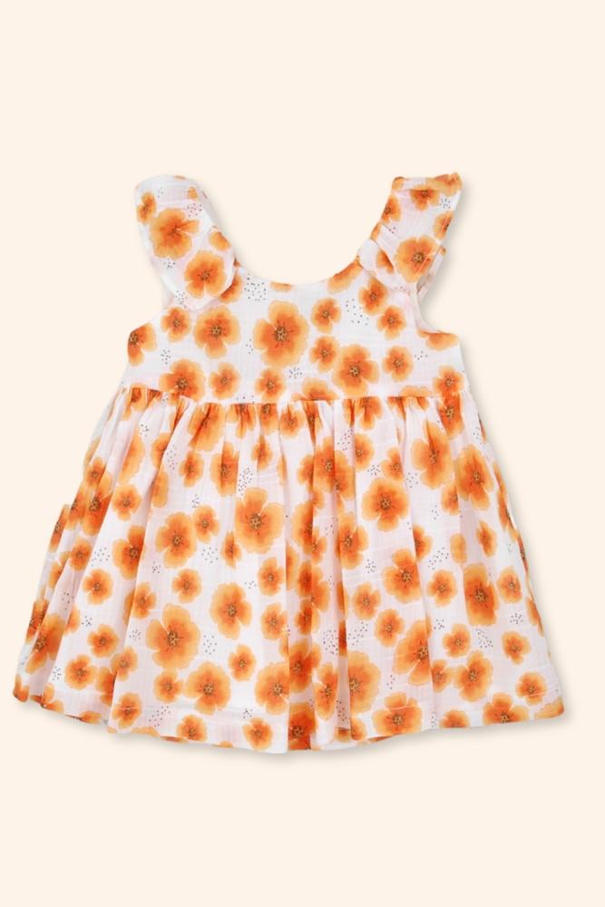 Vestido Menina  Flores de Páscoa