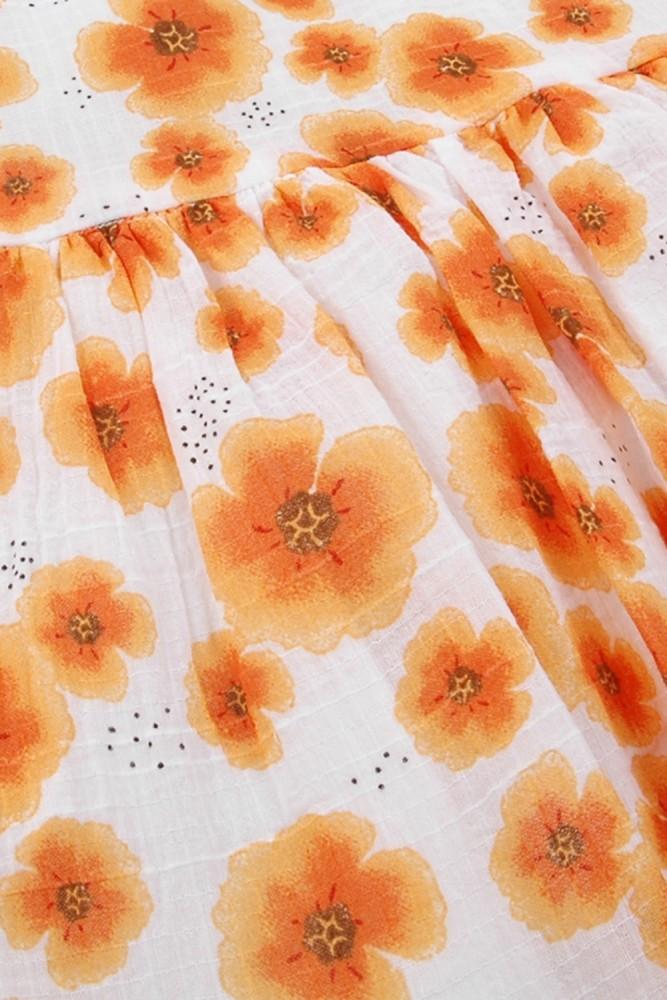 Vestido Menina  Flores de Páscoa