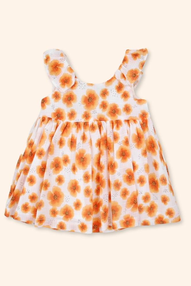 Vestido Menina  Flores de Páscoa