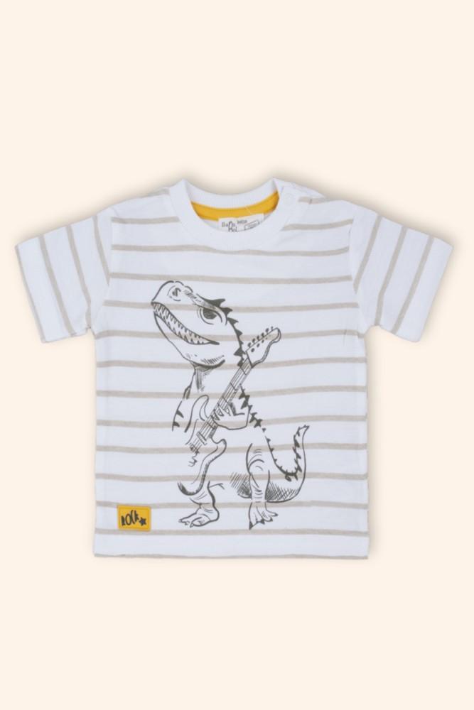 T-shirt Menino Dinossauro Rock