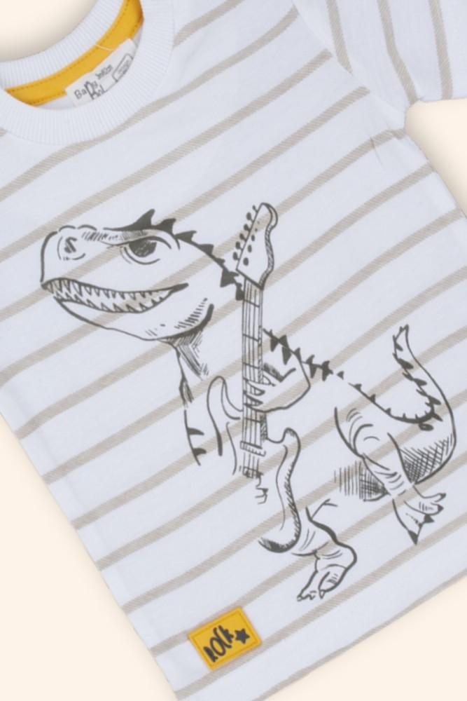 T-shirt Menino Dinossauro Rock