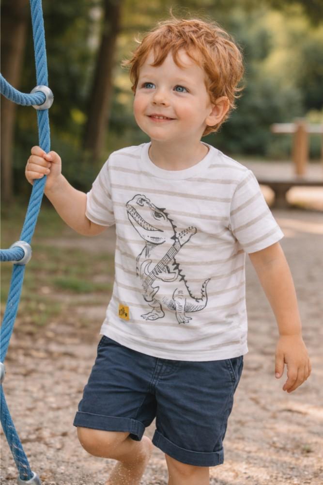 T-shirt Menino Dinossauro Rock