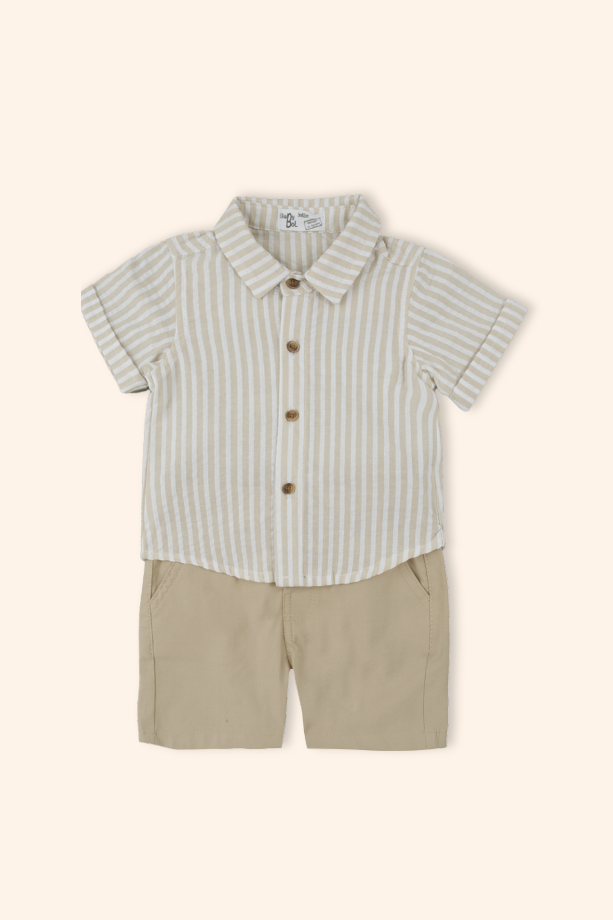 Conjunto menino Beje Clássico
