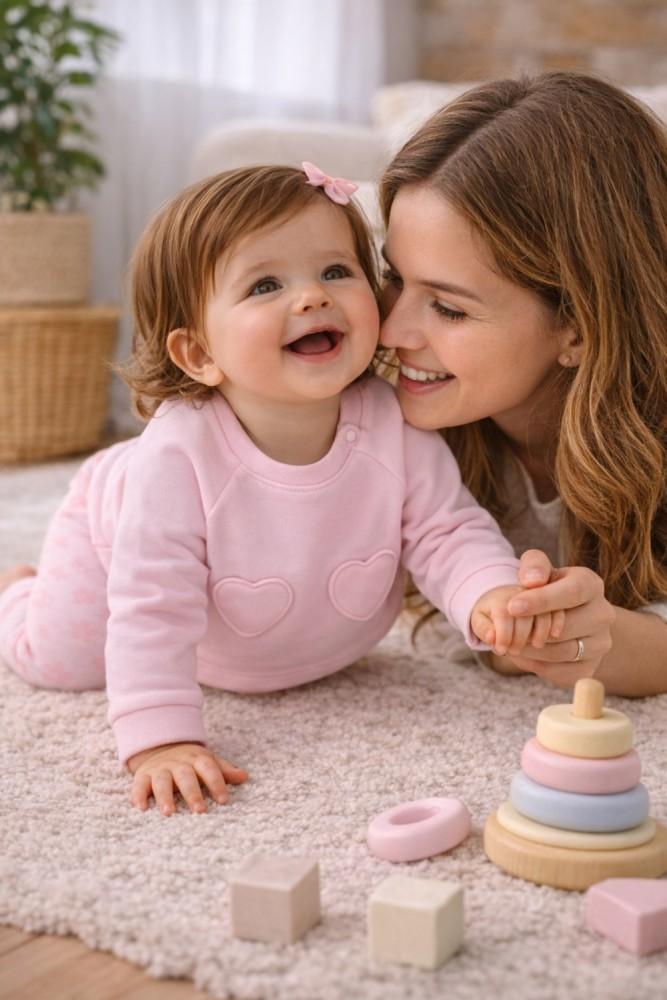 Conjunto Bebé Dois Corações