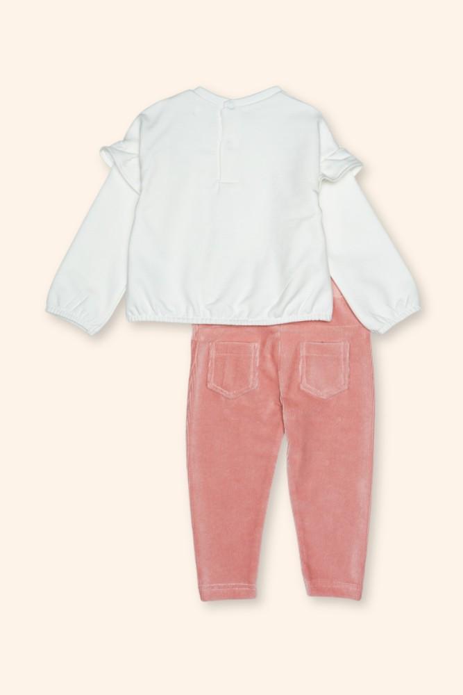 Conjunto Menina Corações Rosa