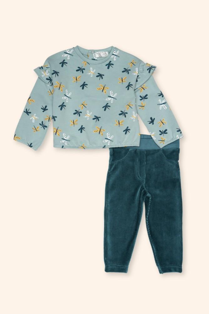 Conjunto Menina Tons Turquesa