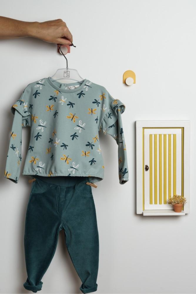 Conjunto Menina Tons Turquesa