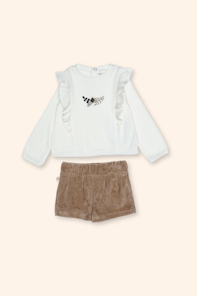 Conjunto Menina Tons Naturais