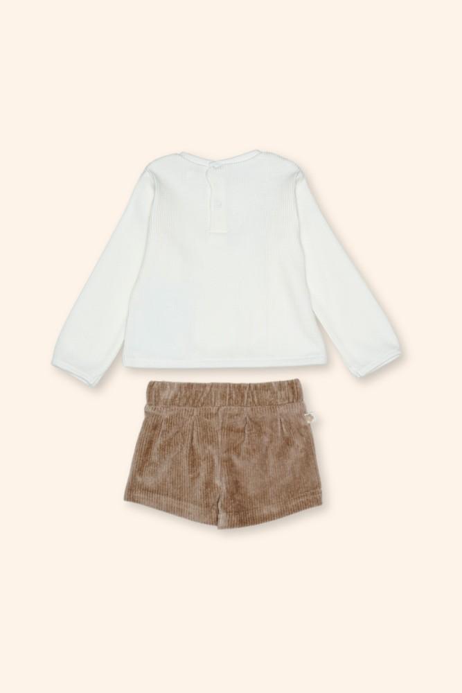 Conjunto Menina Tons Naturais
