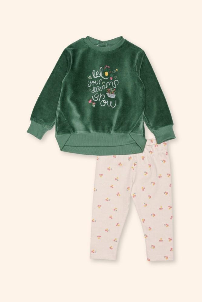Conjunto Menina Verde com Leggings
