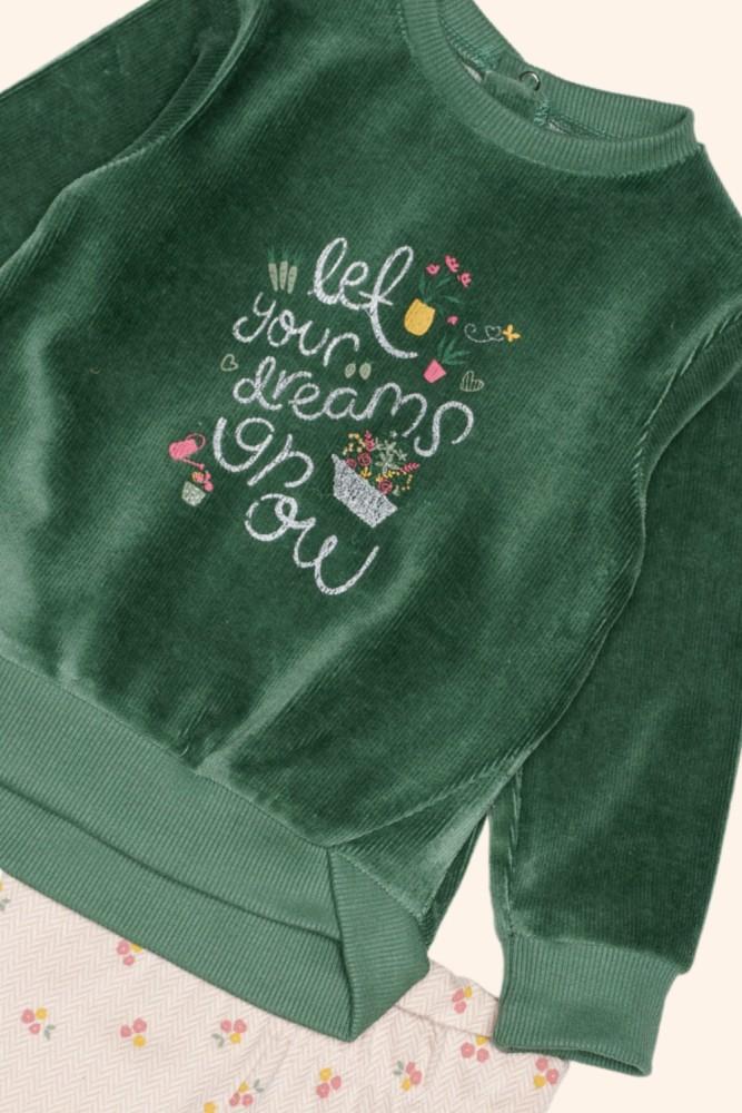 Conjunto Menina Verde com Leggings