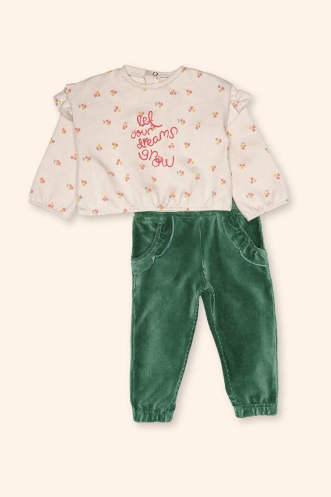 Conjunto Menina Rosa e Verde