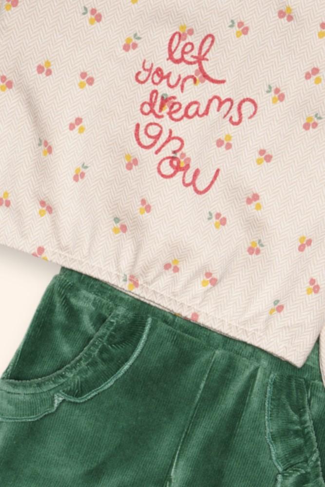 Conjunto Menina Rosa e Verde