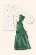 Conjunto Menina Jardineira Verde