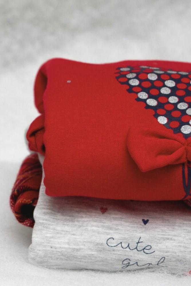 Vestido Menina Coração Vermelho