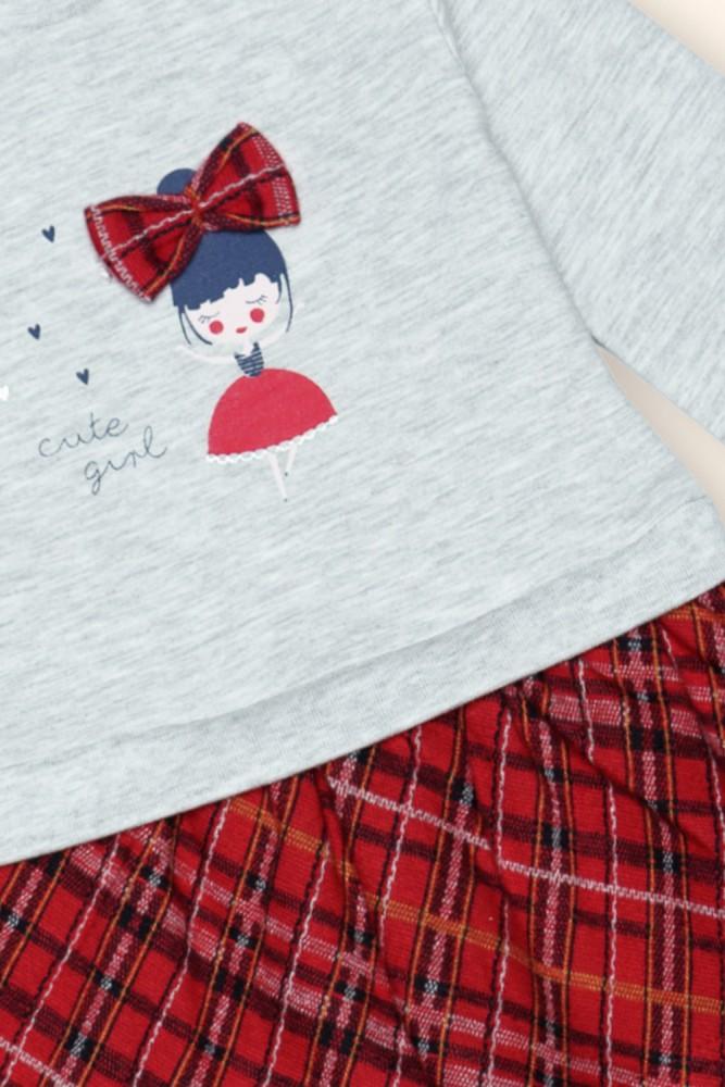 Vestido Menina Xadrez Vermelho