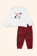Conjunto Menina Xadrez Vermelho