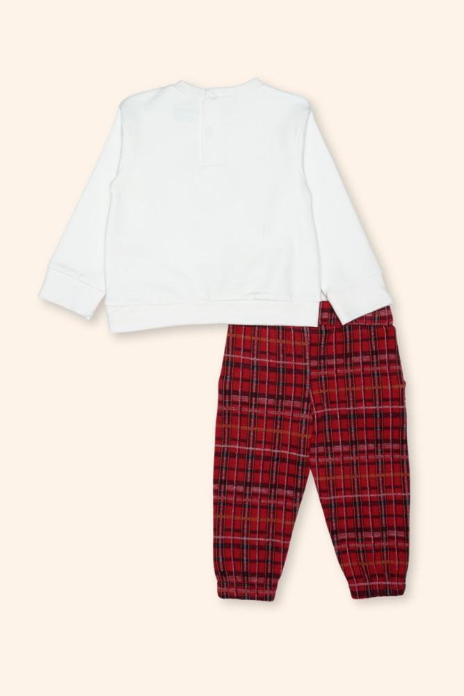 Conjunto Menina Xadrez Vermelho