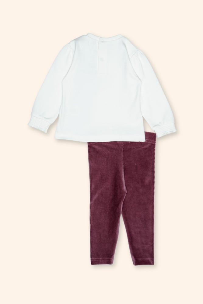 Conjunto Menina Cru e Malva