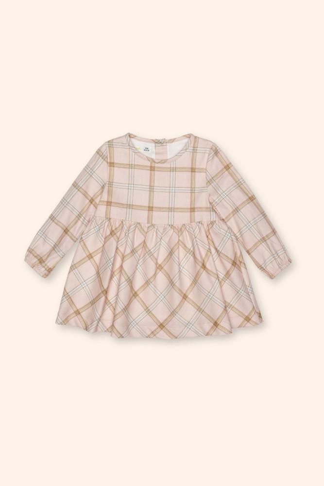 Vestido Menina Xadrez Rosa