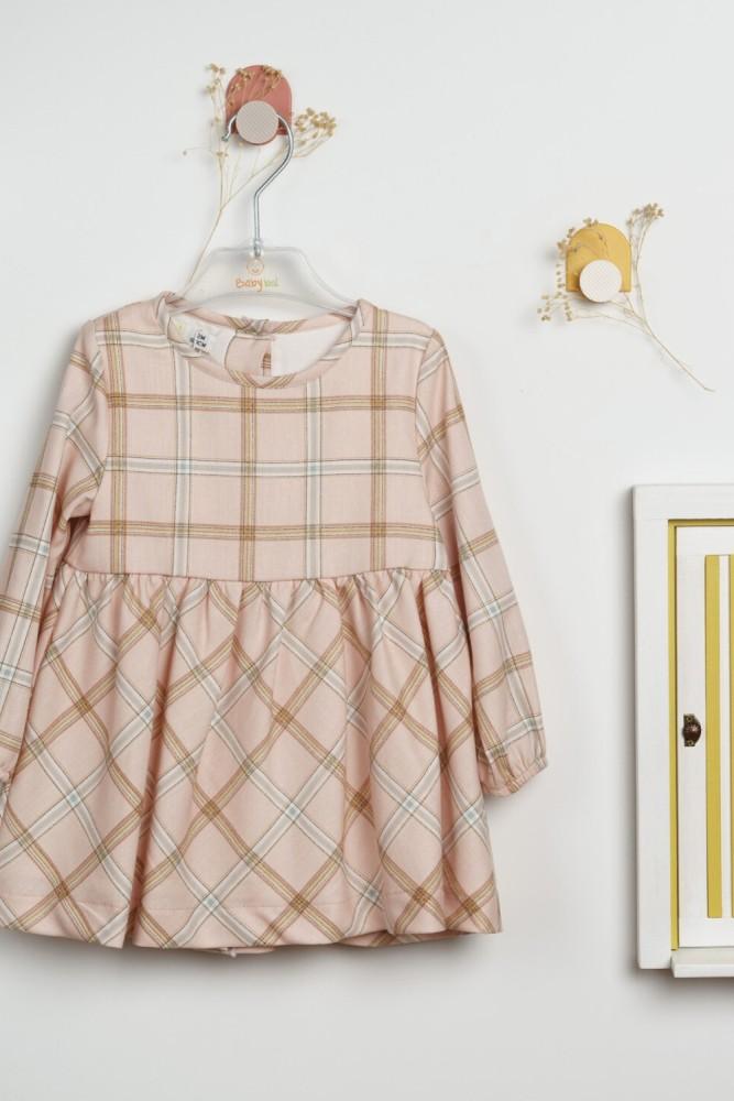 Vestido Menina Xadrez Rosa