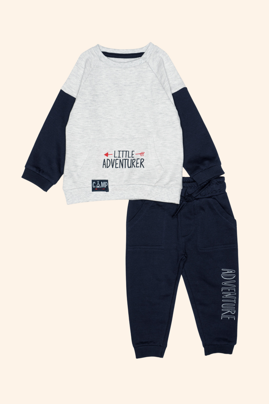 Conjunto Menino Color Block Cinzento
