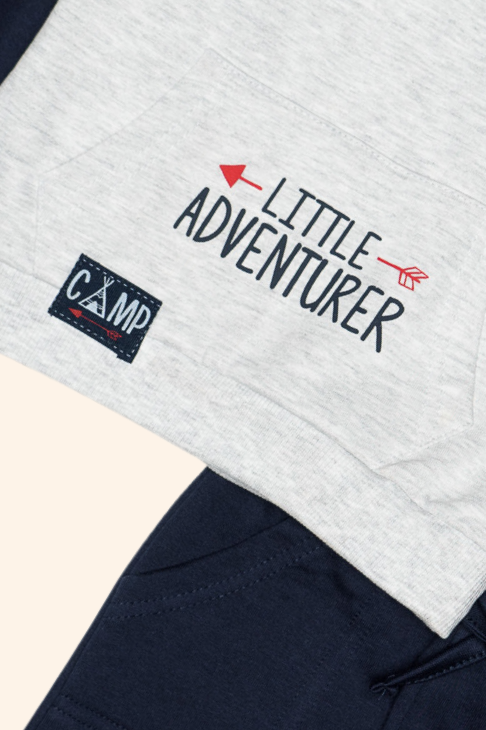 Conjunto Menino Color Block Cinzento