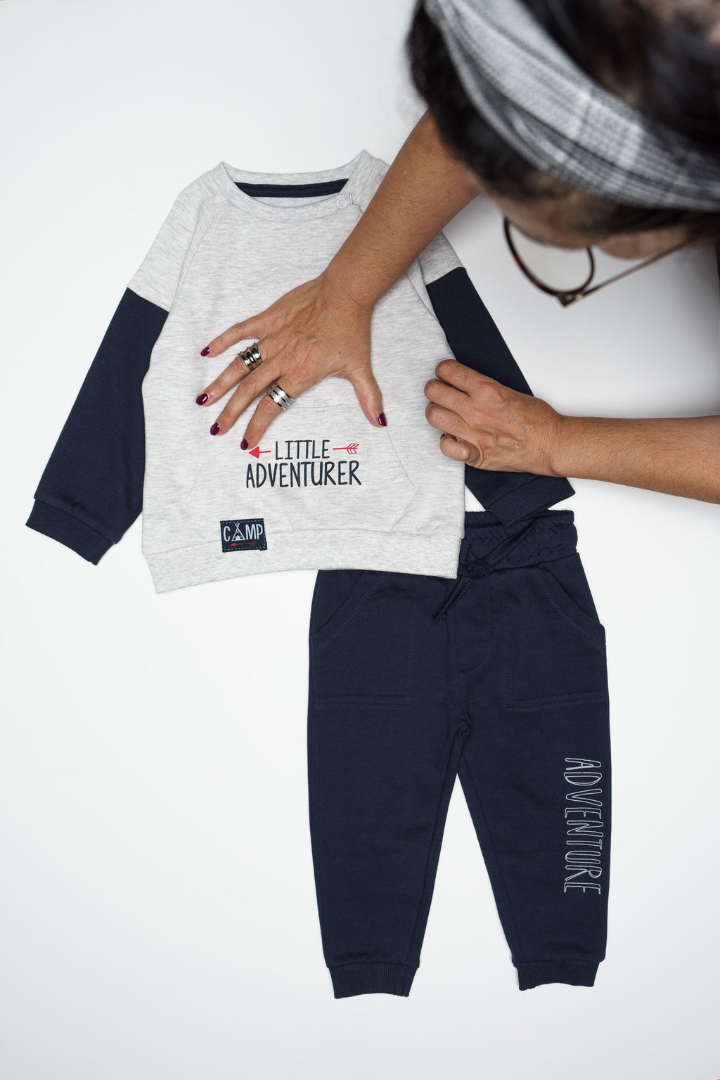 Conjunto Menino Color Block Cinzento