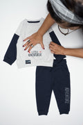 Conjunto Menino Color Block Cinzento