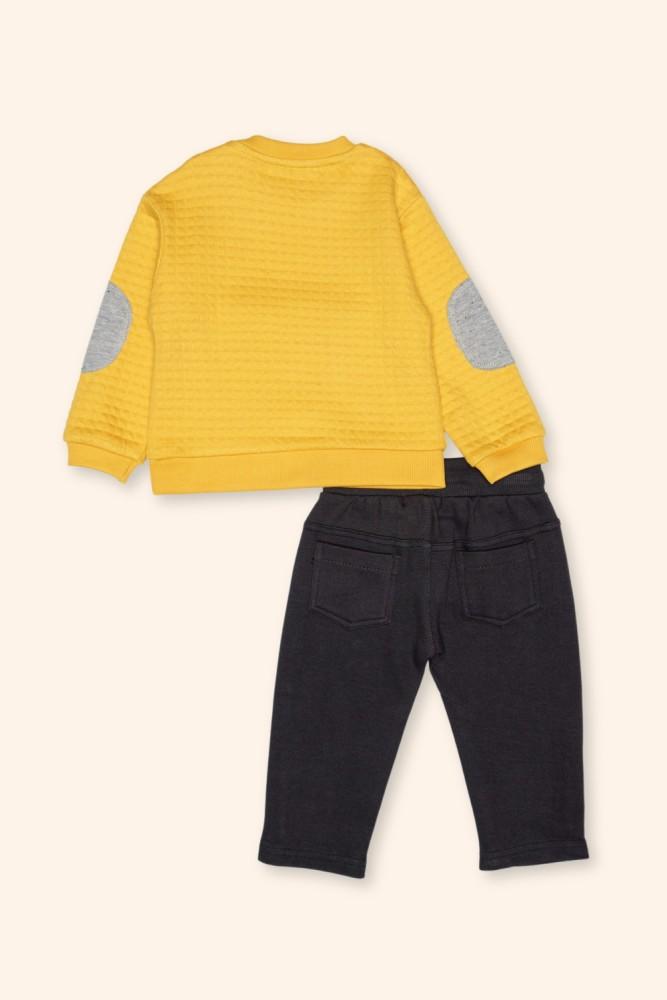 Conjunto Menino Mostarda e Castanho
