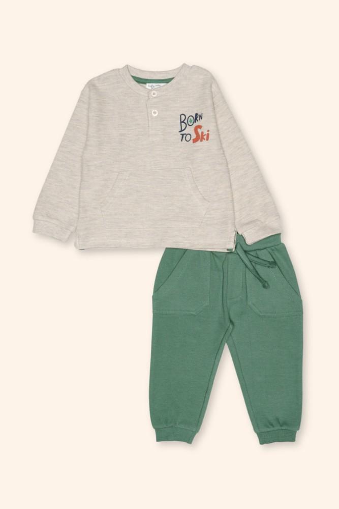 Conjunto Menino Bege e Verde