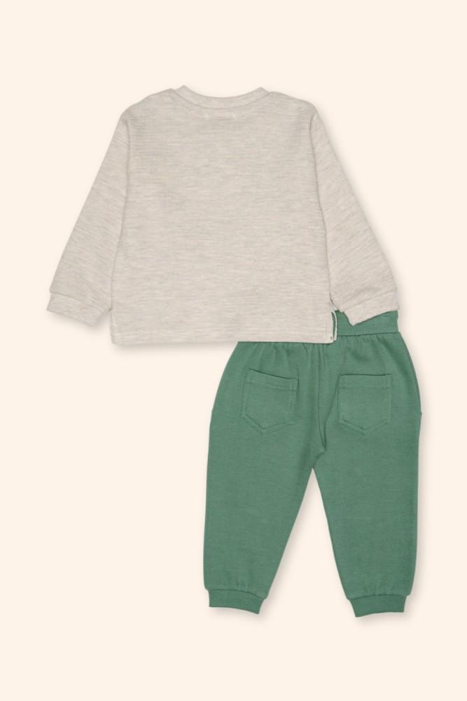 Conjunto Menino Bege e Verde