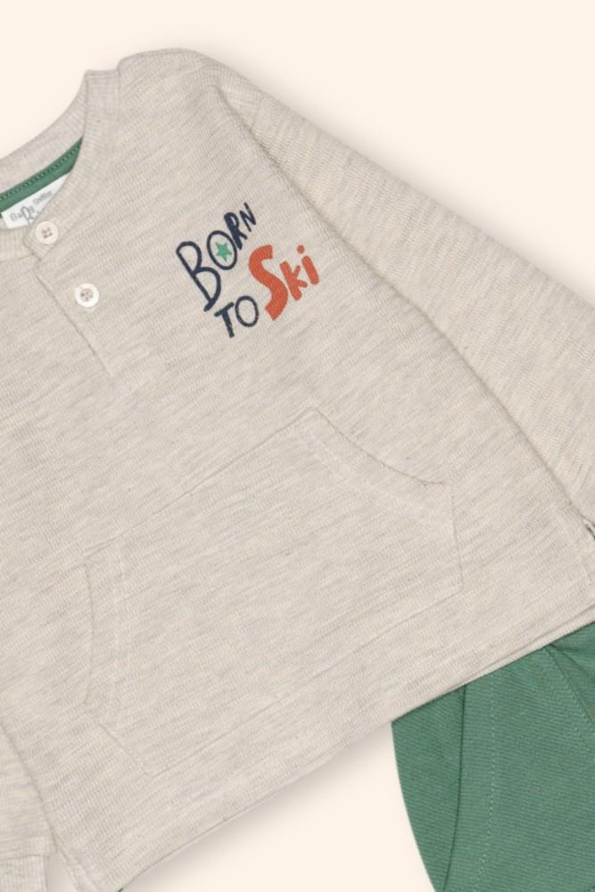 Conjunto Menino Bege e Verde
