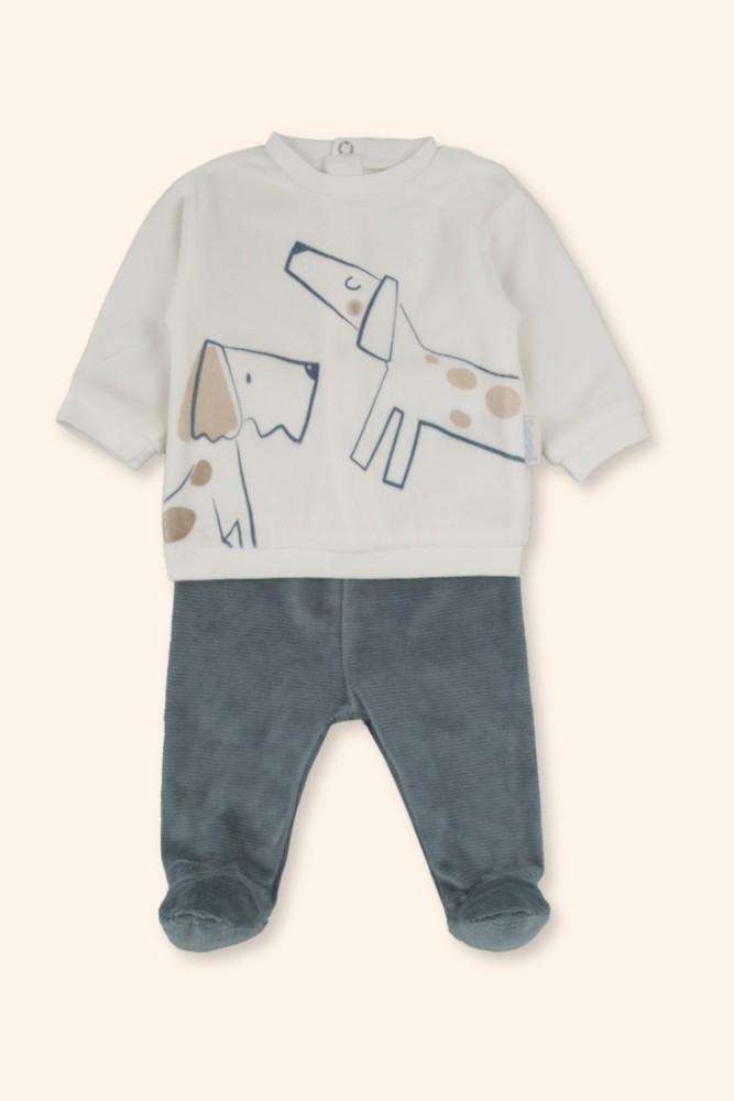 Conjunto Bebé Girafa Azul