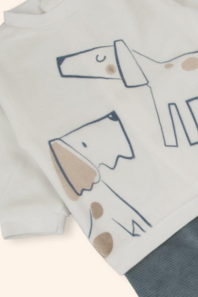 Conjunto Bebé Girafa Azul
